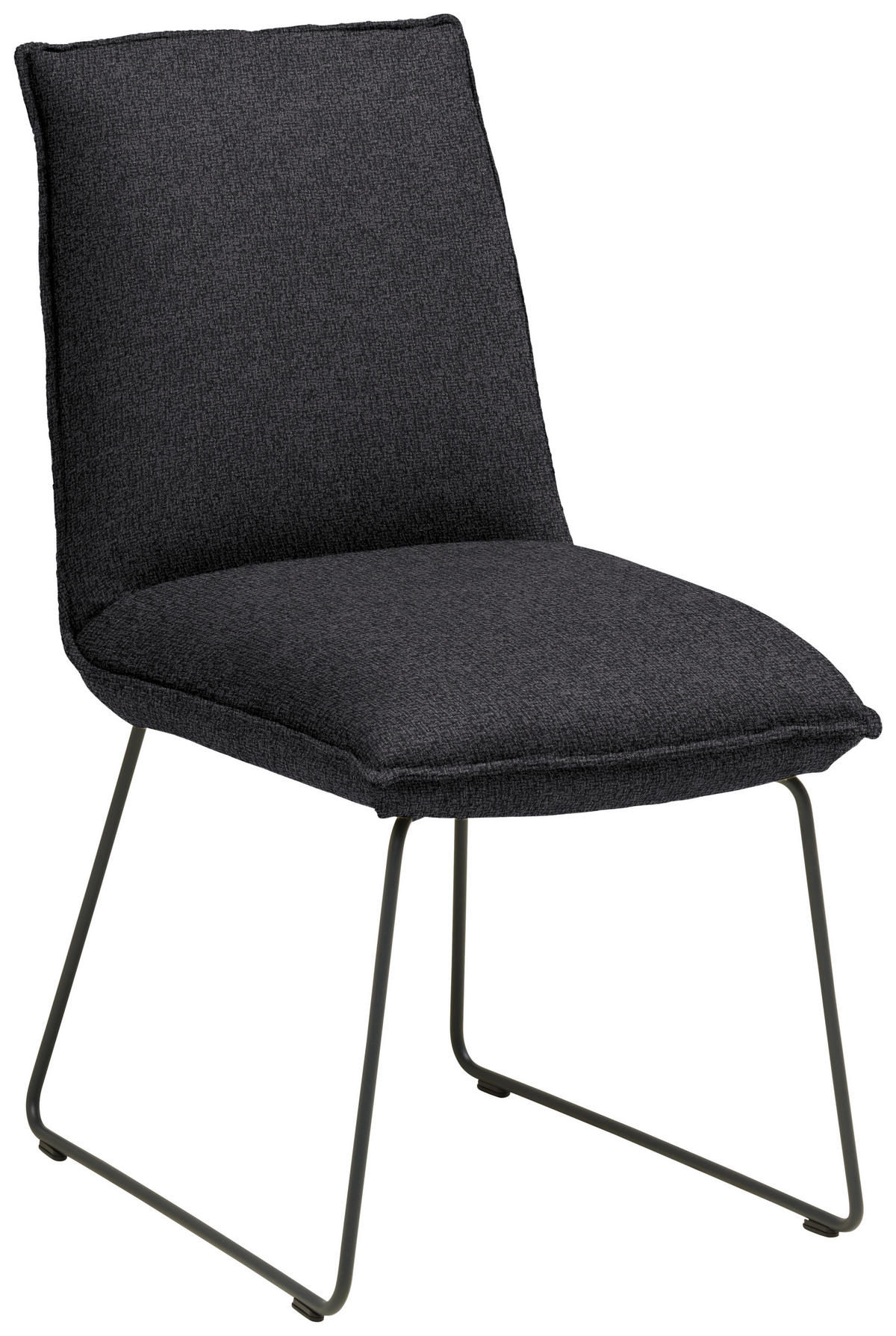 STUHL  Stoff-/Lederauswahl Webstoff  - Anthrazit/Graphitfarben, Design, Textil/Metall (52/85/66cm) - Cassando