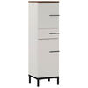 UNTERSCHRANK 34/123/34 cm   - Kaschmir/Nussbaumfarben, MODERN, Holzwerkstoff/Metall (34/123/34cm) - Xora