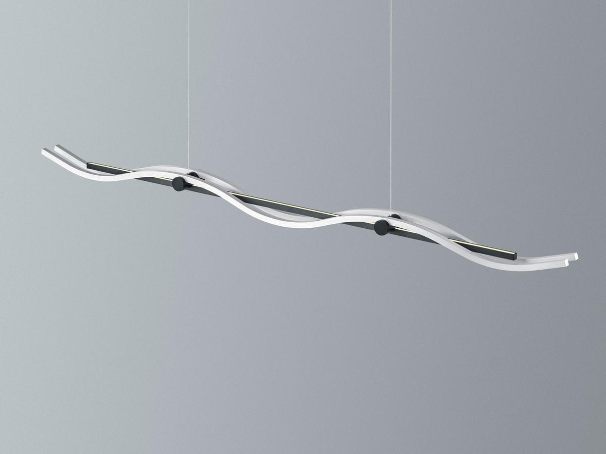 LED-HÄNGELEUCHTE 125/7/140 cm  - Schwarz, Basics, Metall (125/7/140cm) - BOPP