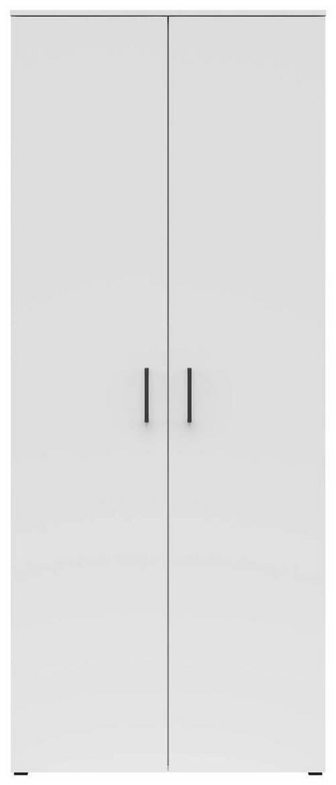 VÍCEÚČELOVÁ SKŘÍŇ, bílá, 80/195/40 cm - bílá/černá, Moderní, kompozitní dřevo/plast (80/195/40cm) - Carryhome