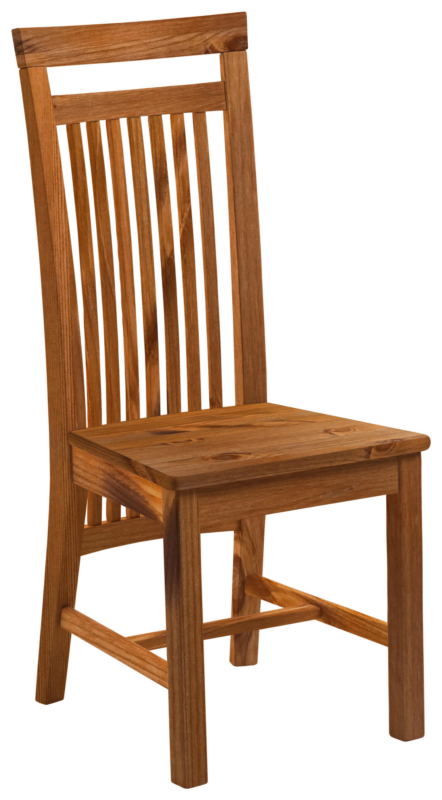 STUHL Bernsteinfarben Kiefer massiv  - Bernsteinfarben, ROMANTIK / LANDHAUS, Holz (46/103/48cm) - Boxxx