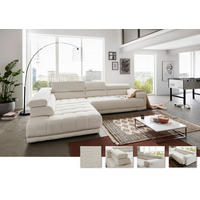 SEDEŽNA GARNITURA, šenilja naravne barve  - naravne barve, Design, kovina/tekstil - Beldomo Speed