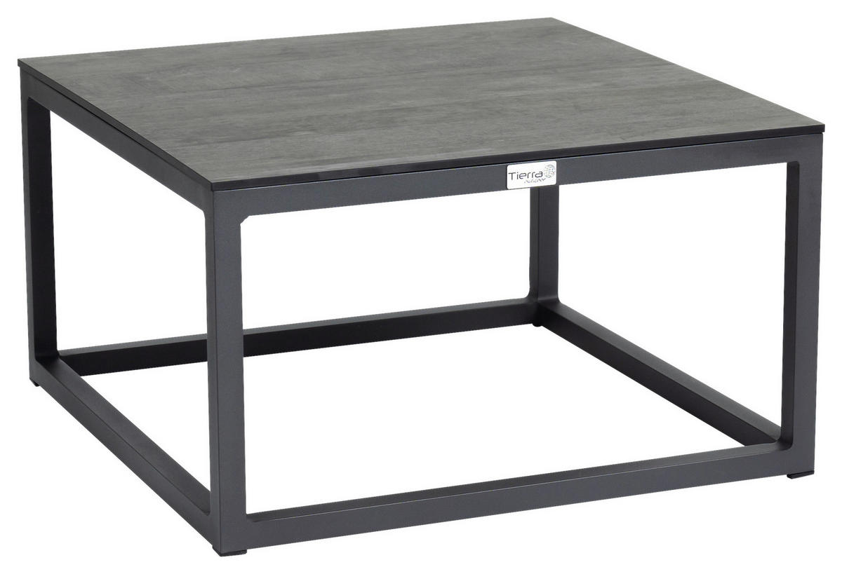 LOUNGETISCH  - Anthrazit/Grau, Modern, Kunststoff/Metall (60/60/35cm) - Tierra Outdoor
