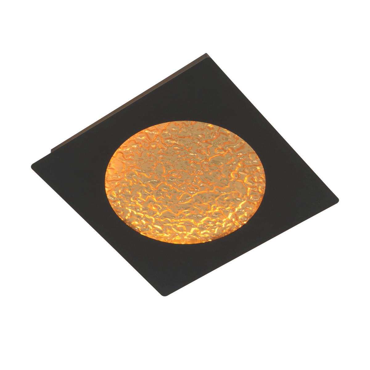 APLICĂ DE PERETE CU LED - auriu/negru, Design, plastic/metal (28/28/4cm)
