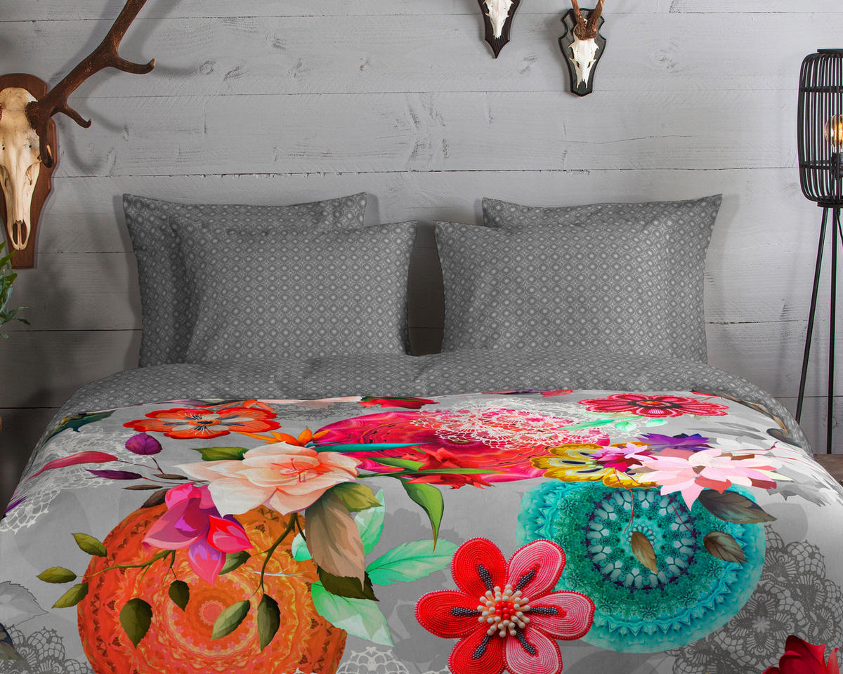 BETTWÄSCHE HIP Flanell, Biber 140/200 cm  - Multicolor/Grau, Design, Textil (140/200cm)