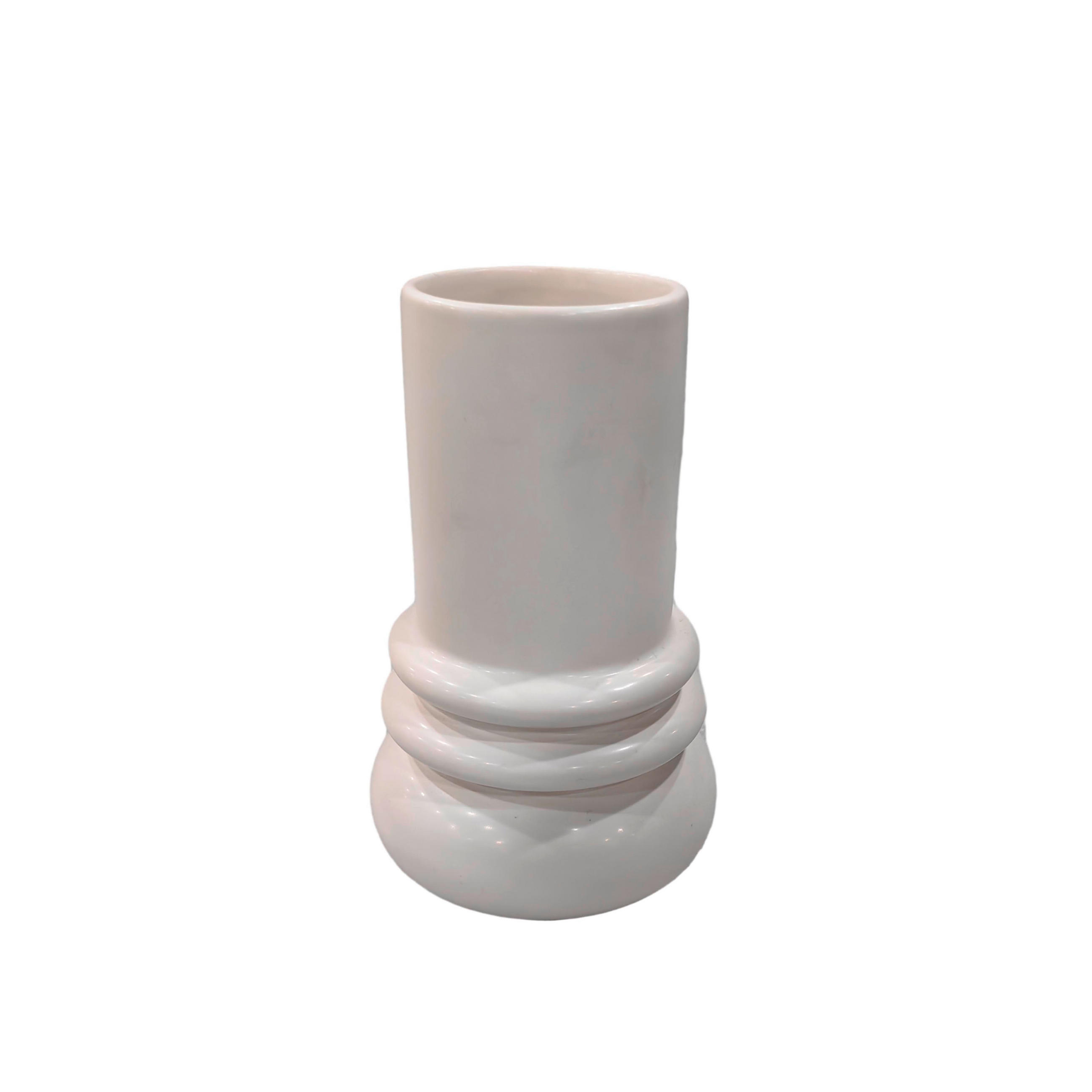 VASE 18 cm  - Weiß, Trend, Keramik (10,5/18cm) - Ambia Home