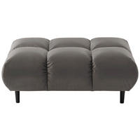 HOCKERBANK 108/41/73 cm Velours Grau Holz  - Schwarz/Grau, Design, Holz/Textil (108/41/73cm) - Pure Home Lifestyle