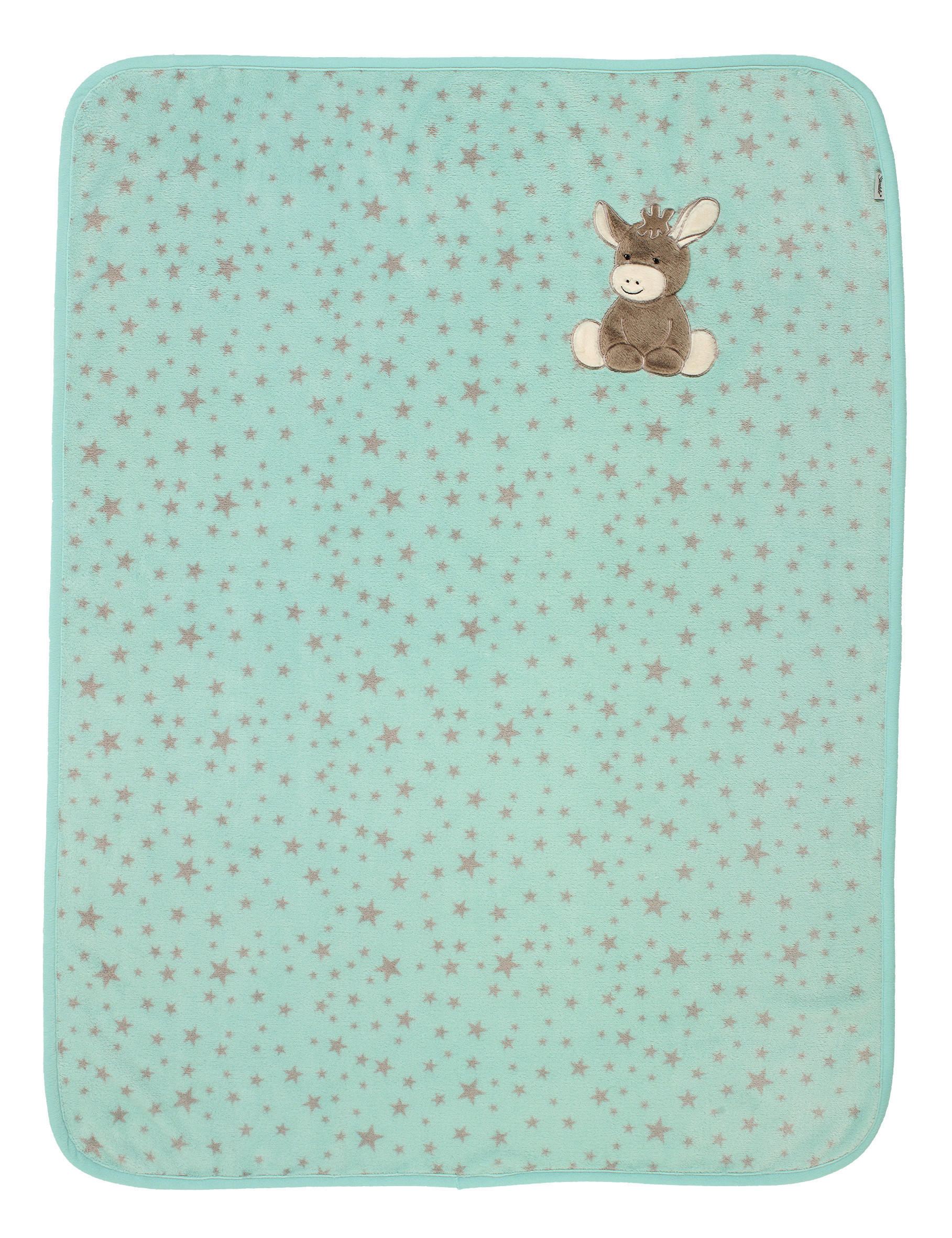 SCHMUSEDECKE Emmi  100/75 cm  - Grau/Mintgrün, Basics, Textil (100/75cm) - Sterntaler