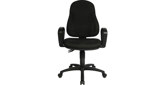 DREHSTUHL in Webstoff Schwarz - Schwarz, KONVENTIONELL, Kunststoff/Textil (46/100-118/45cm) - Cantus