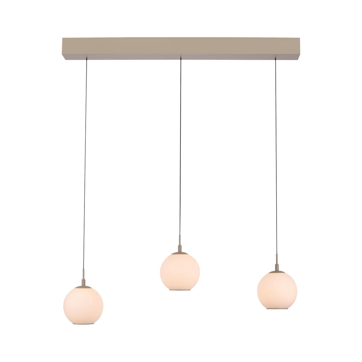 LED-HÄNGELEUCHTE Sandora  - Sandfarben, Design, Glas/Kunststoff (90/15cm) - Paul Neuhaus