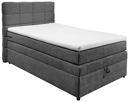 BOXSPRINGBETT 120/200 cm  in Anthrazit  - Anthrazit, KONVENTIONELL, Kunststoff (120/200cm) - MID.YOU