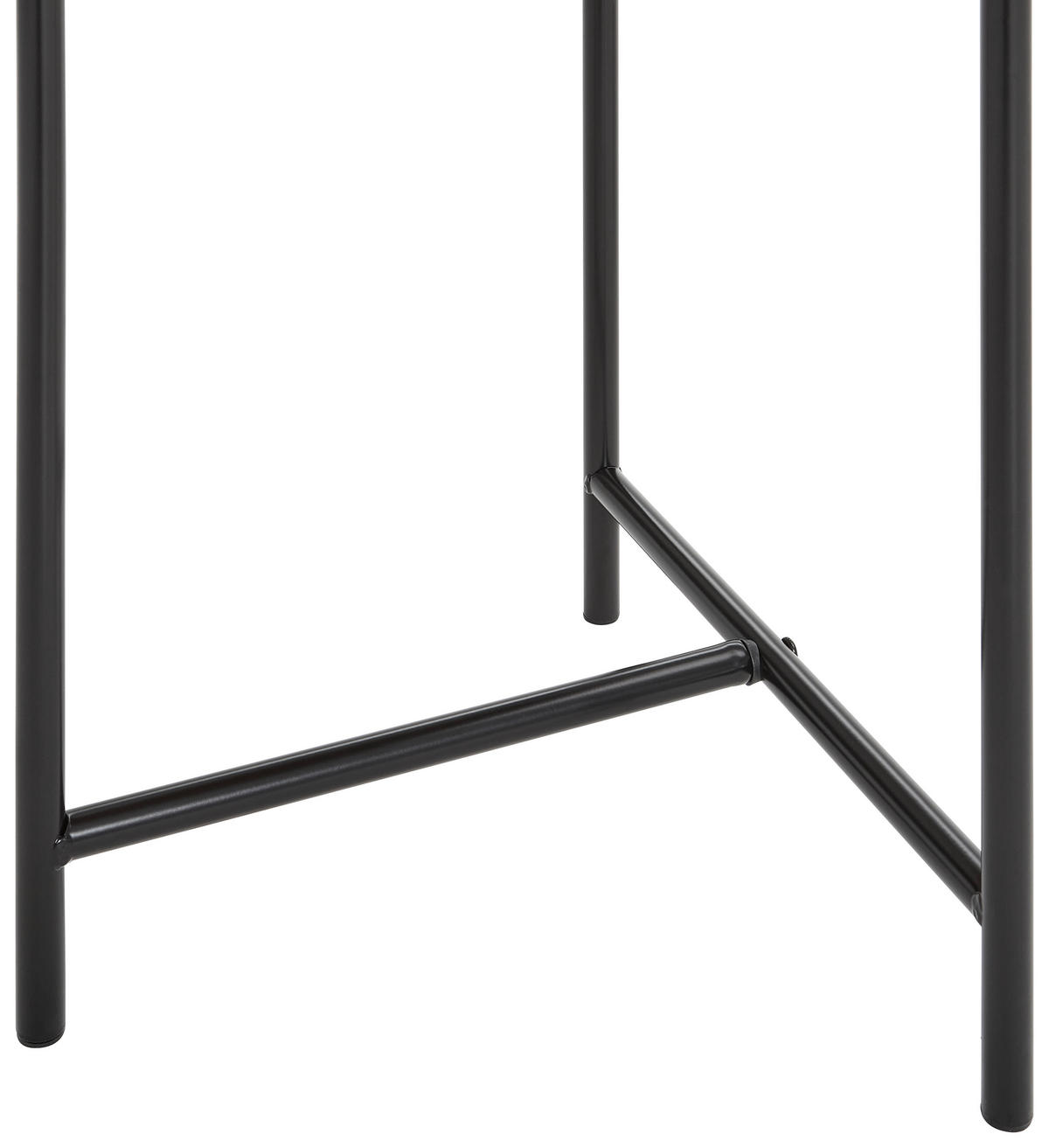 SATZTISCH Akazie massiv rund  - Schwarz, MODERN, Holz/Metall (41,5/36,5/41,5/36,5/50,5/45,5cm) - PBJ