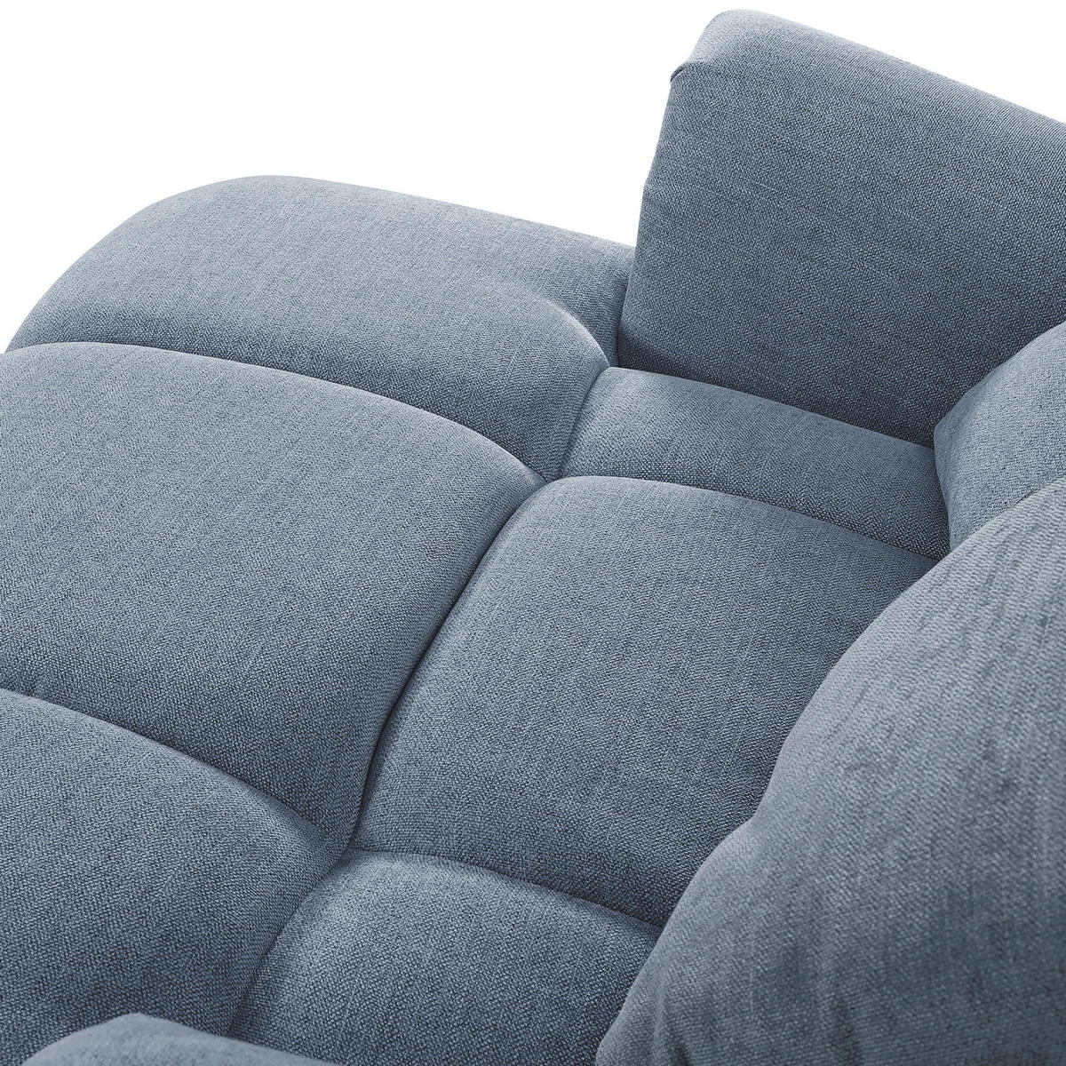 XXL-SESSEL in Flachgewebe Blau  - Blau/Schwarz, Konventionell, Holz/Textil (125/100/140cm) - Carryhome