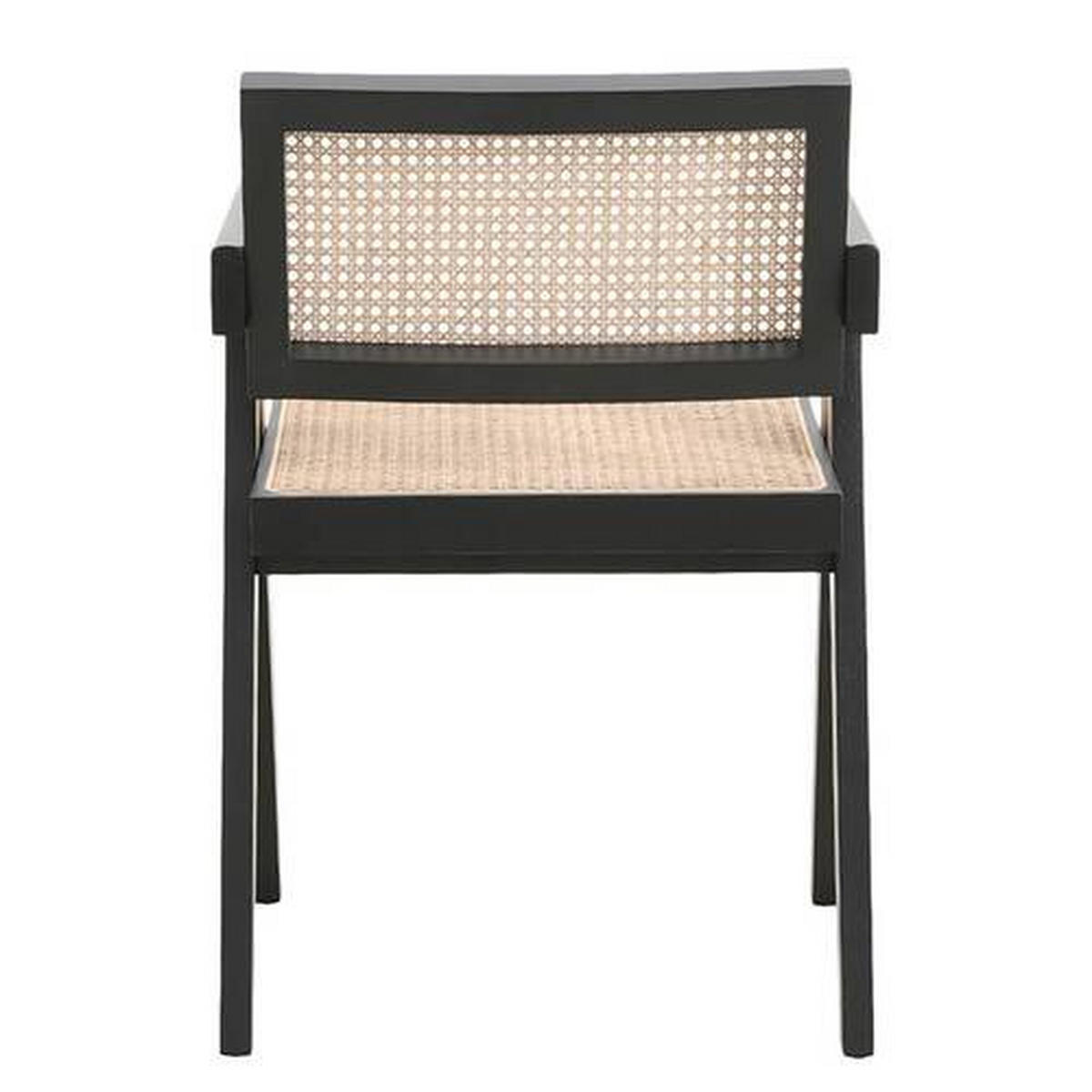 STOL MED ARMSTÖD  - svart/naturfärgad, Lifestyle, trä (51/78/53cm) - home24