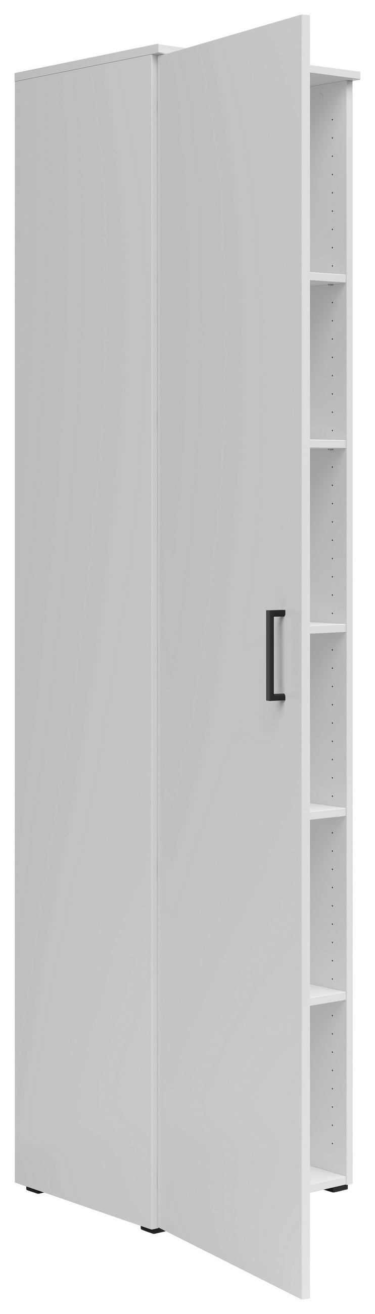 VIŠENAMENSKI ORMAR bela  45/195/40 cm  - bela/crna, Moderno, pločasti materijal/plastika (45/195/40cm) - Carryhome