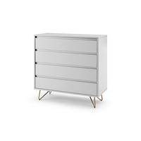 KOMMODE  in 90/90/40 cm  - Messingfarben/Weiß, Design, Holzwerkstoff/Metall (90/90/40cm) - Livetastic