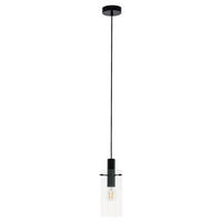 HÄNGELEUCHTE 11/110 cm   - Klar/Schwarz, MODERN, Glas/Metall (11/110cm)