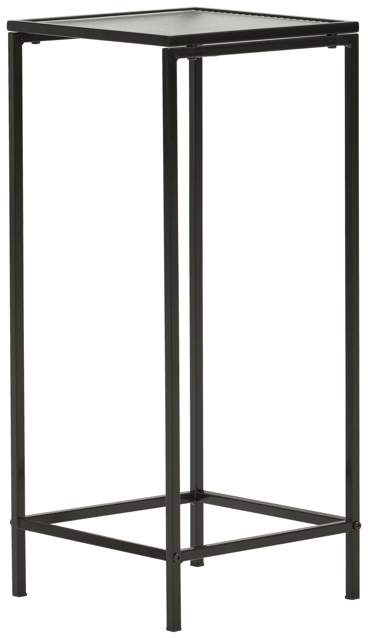 BEISTELLTISCH 30/30/70 cm Schwarz rechteckig  - Schwarz, Basics, Glas/Metall (30/30/70cm) - Xora