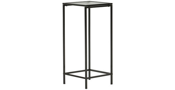 BEISTELLTISCH 30/30/70 cm Schwarz rechteckig - Schwarz, Basics, Glas/Metall (30/30/70cm) - Xora