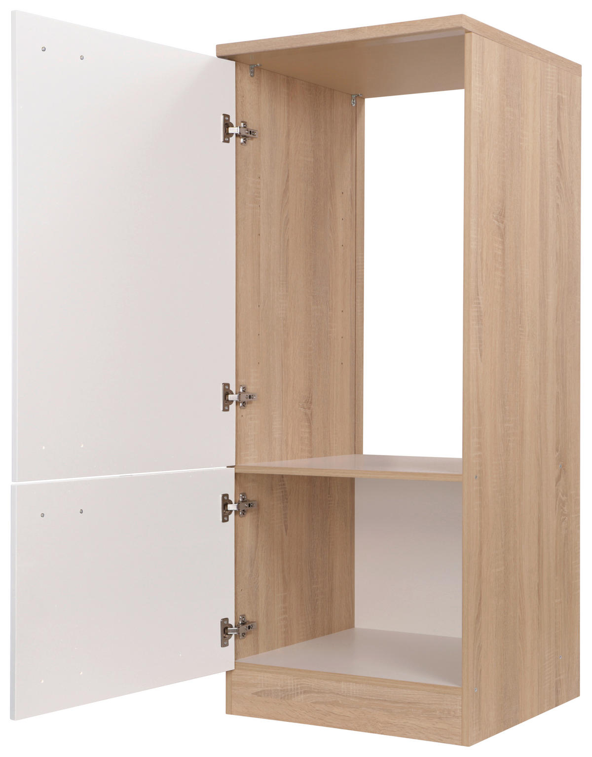 MULTISKÅP  - stålfärgad, Basics, trämaterial (120/144,9/60cm) - Respekta