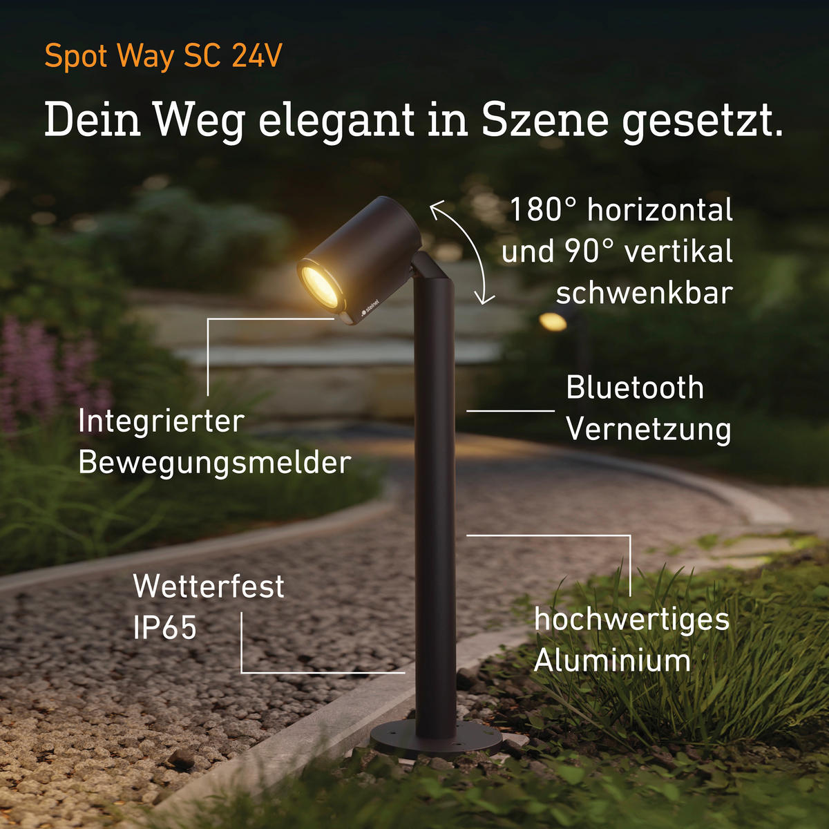 AUSSENLEUCHTE Spot Way 22,6/57,2/14 cm  - Anthrazit, Trend, Metall (22,6/57,2/14cm) - Steinel