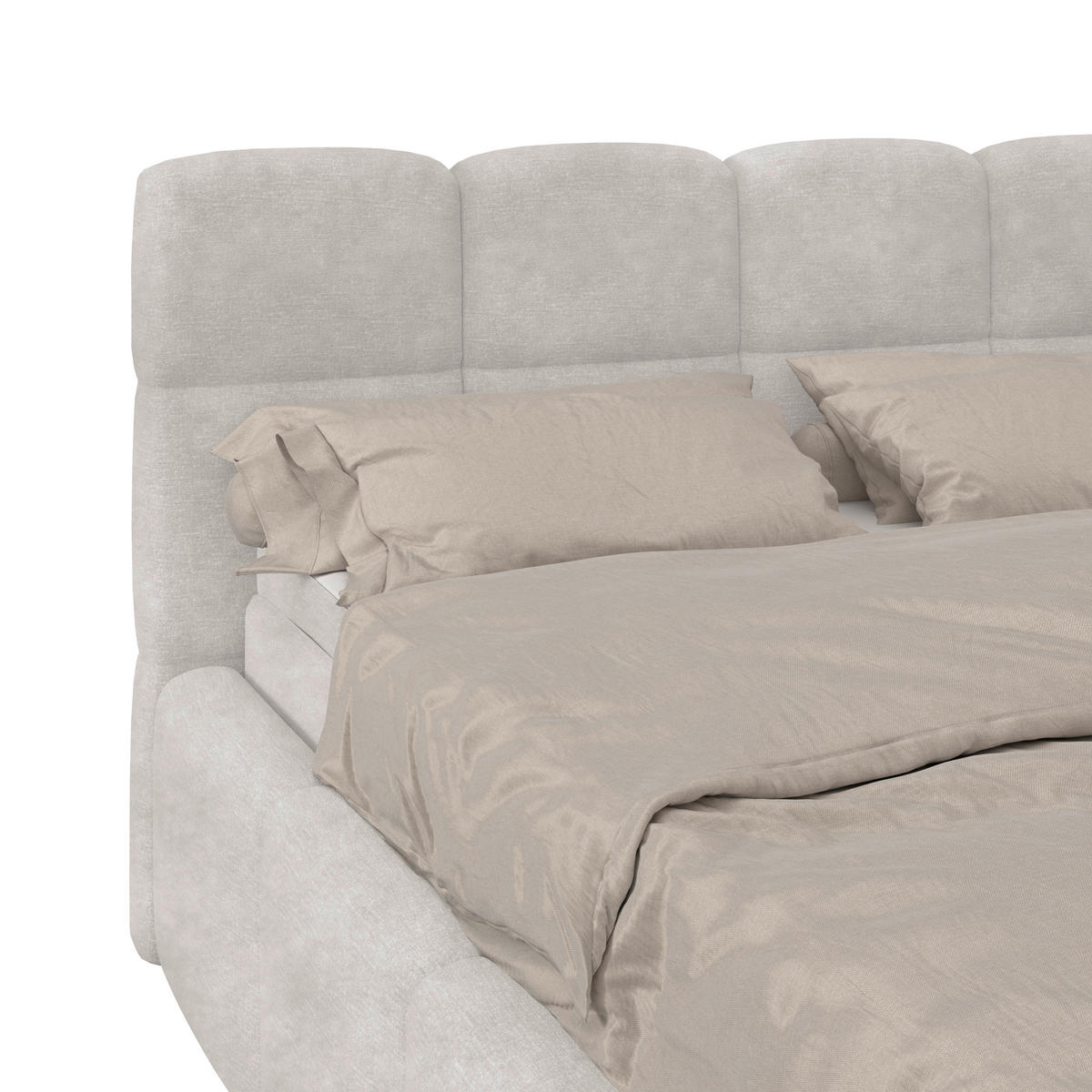 POLSTERBETT 140/200 cm,  in Creme, Matratze, Bettkasten, H3 = fest  - Creme/Schwarz, Trend, Kunststoff/Textil (140/200cm)