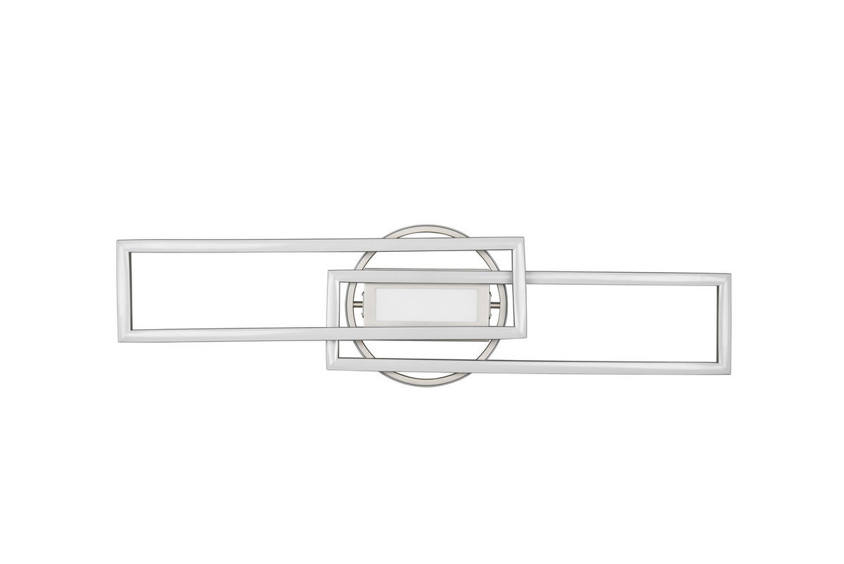 LED-DECKENLEUCHTE Twister 90/24,5/8,5 cm   - Nickelfarben, Basics, Metall (90/24,5/8,5cm)