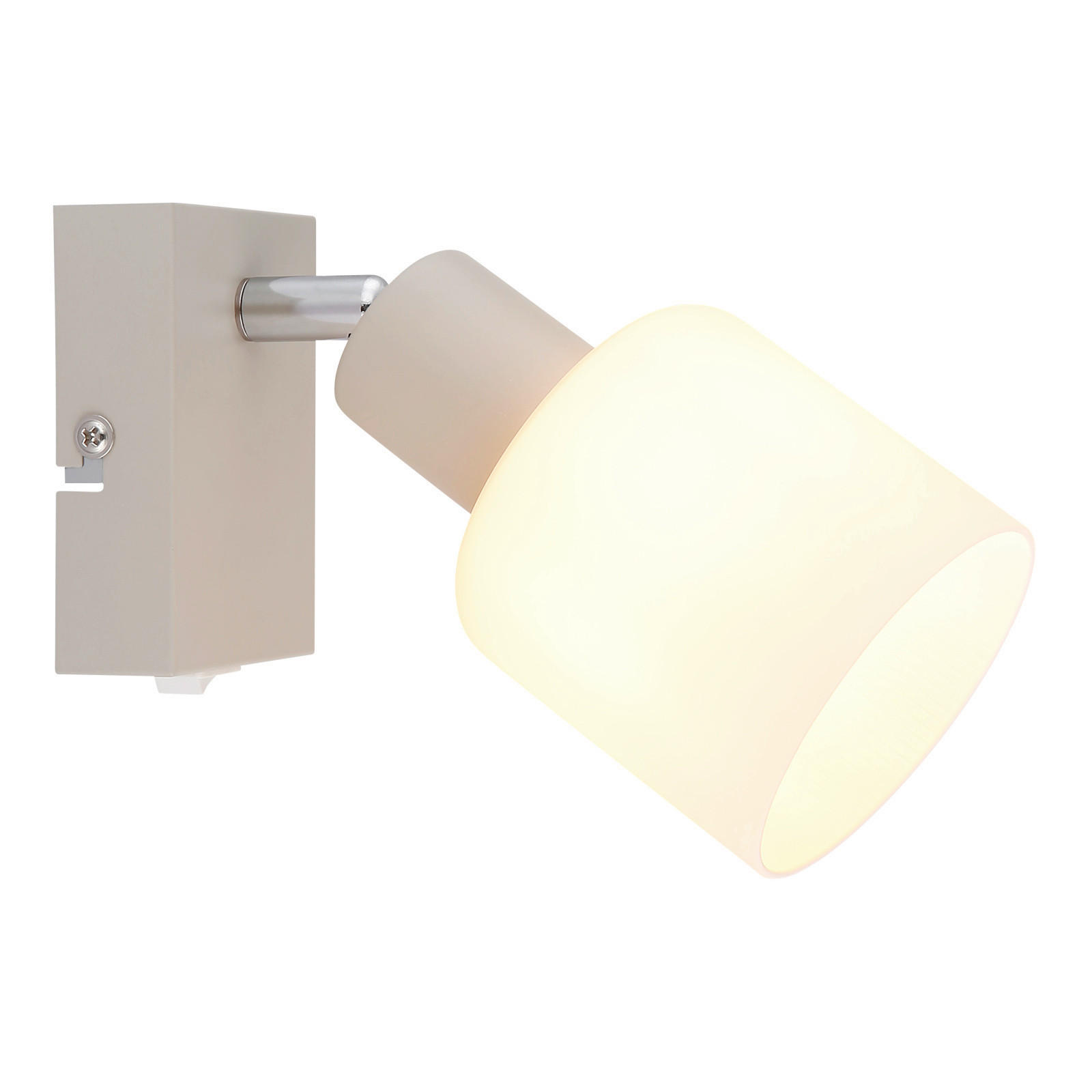 BODOVÉ SVÍTIDLO, 25 W/E14,  - bílá/barvy chromu, Basics, kov/sklo (15.3/8/15.5cm)