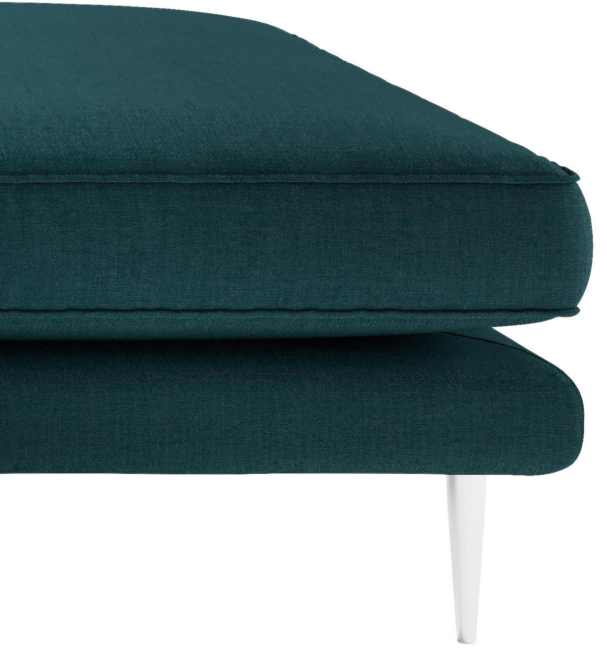 SITZGARNITUR Flachgewebe Dunkelgrün  - Dunkelgrün/Edelstahlfarben, Design, Textil/Metall - Livetastic