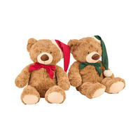 DEKOR MEDVE - barna/piros, Lifestyle, textil (35cm) - X-Mas
