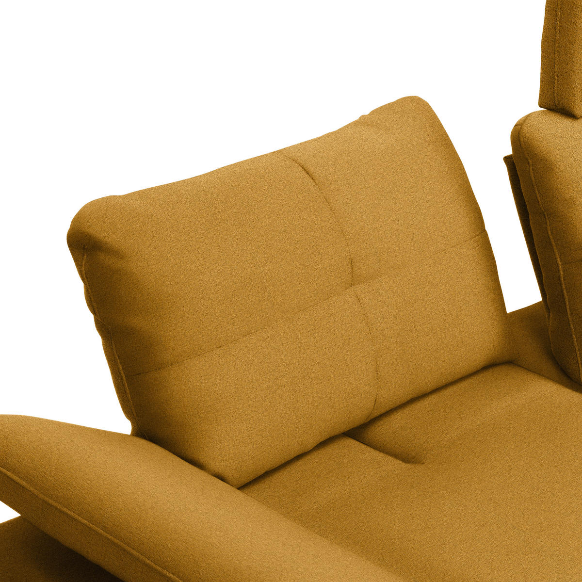 ECKSOFA in Webstoff Honig  301/179 cm  - Schwarz/Honig, Design, Textil/Metall (301/179cm) - Chilliano