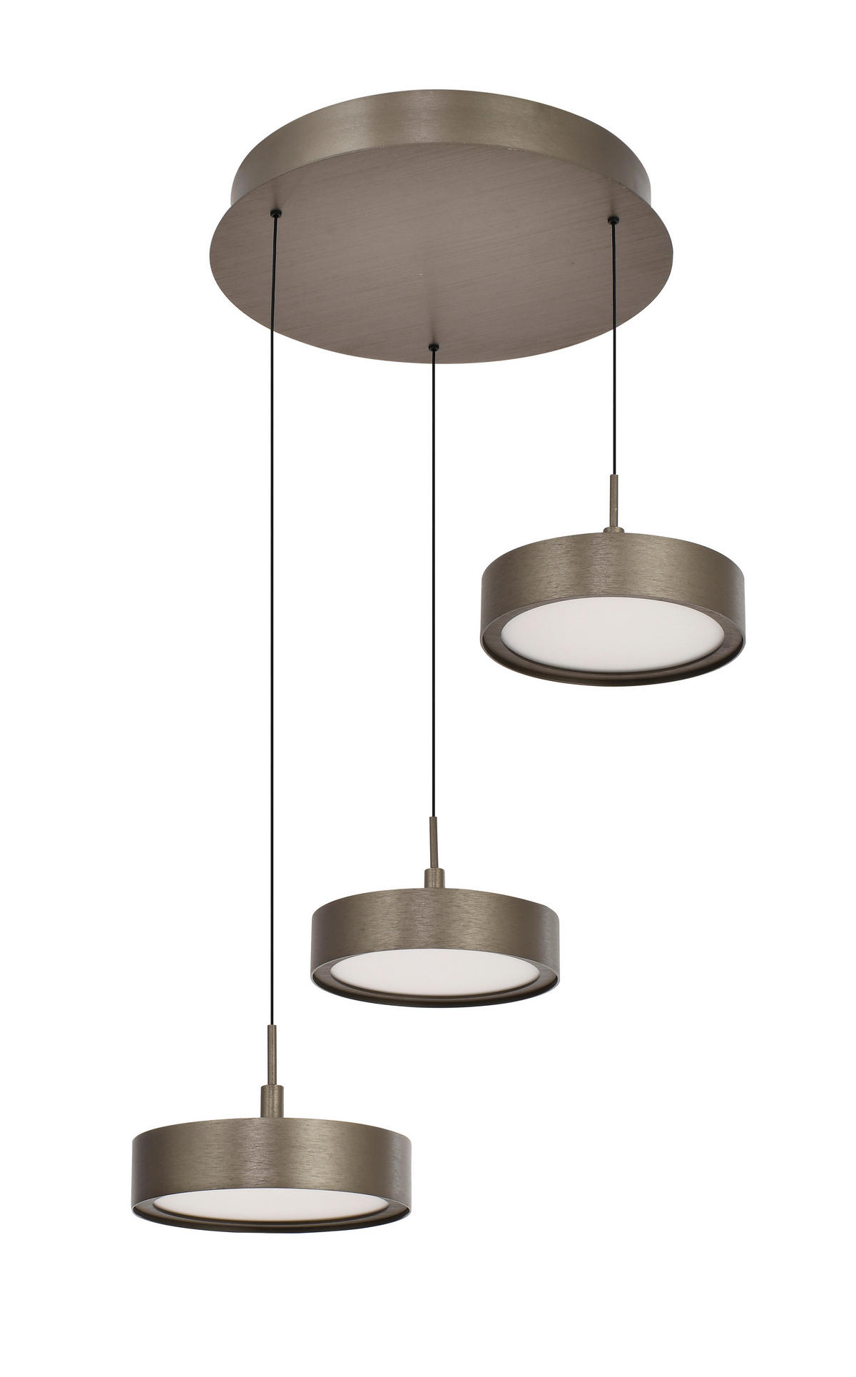 LED-HÄNGELEUCHTE Valensole 42,5/150/42,5 cm  - Bronzefarben, Design, Metall (42,5/150/42,5cm)