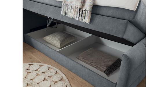 BOXSPRINGBETT 100/200 cm,  in Anthrazit  - Anthrazit, Basics, Holzwerkstoff/Kunststoff (100/200cm) - Xora