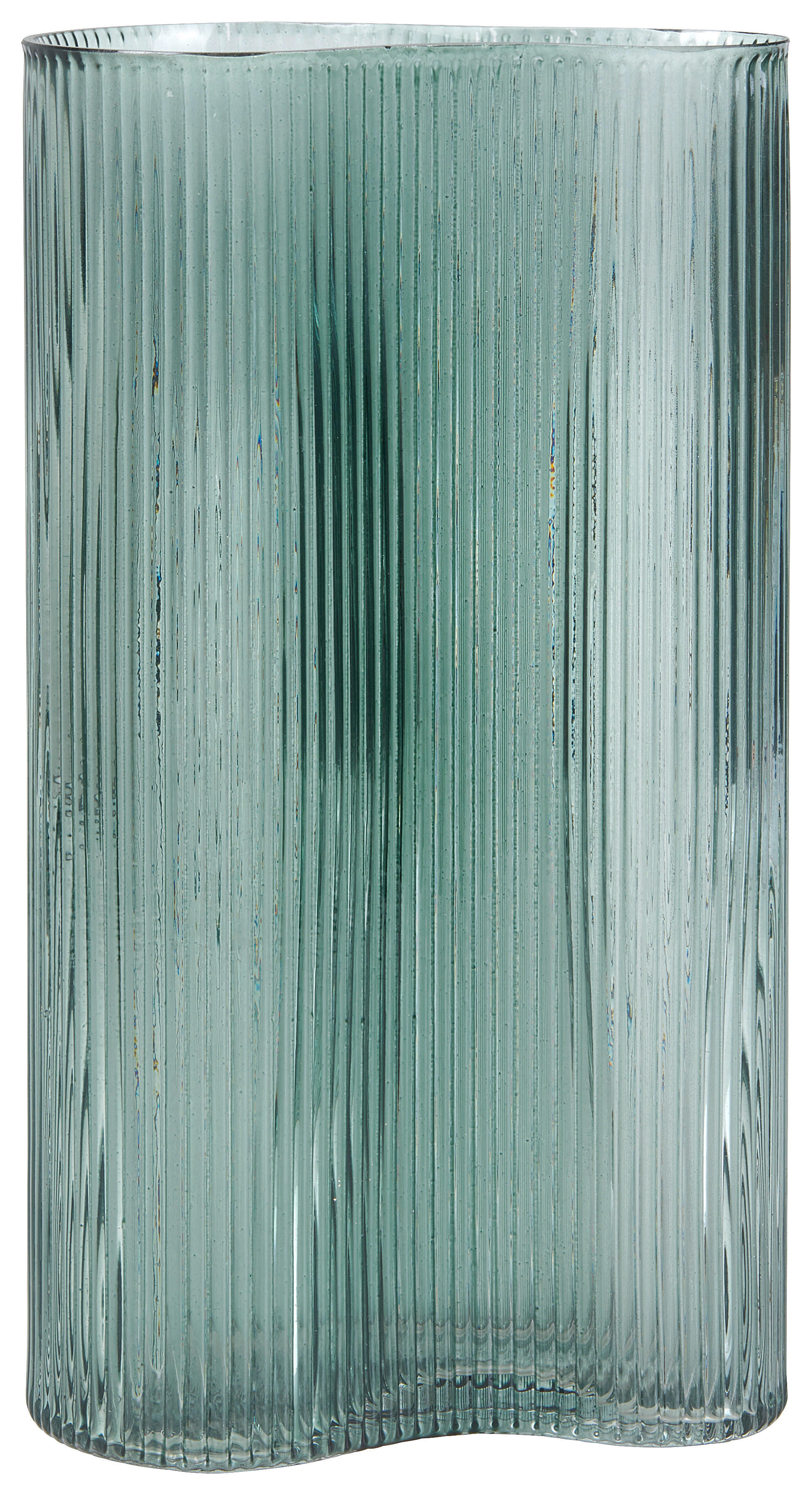 VÁZA, sklo, 29.5 cm - zelená, Natur, sklo (16/29,5/10cm) - Ambia Home