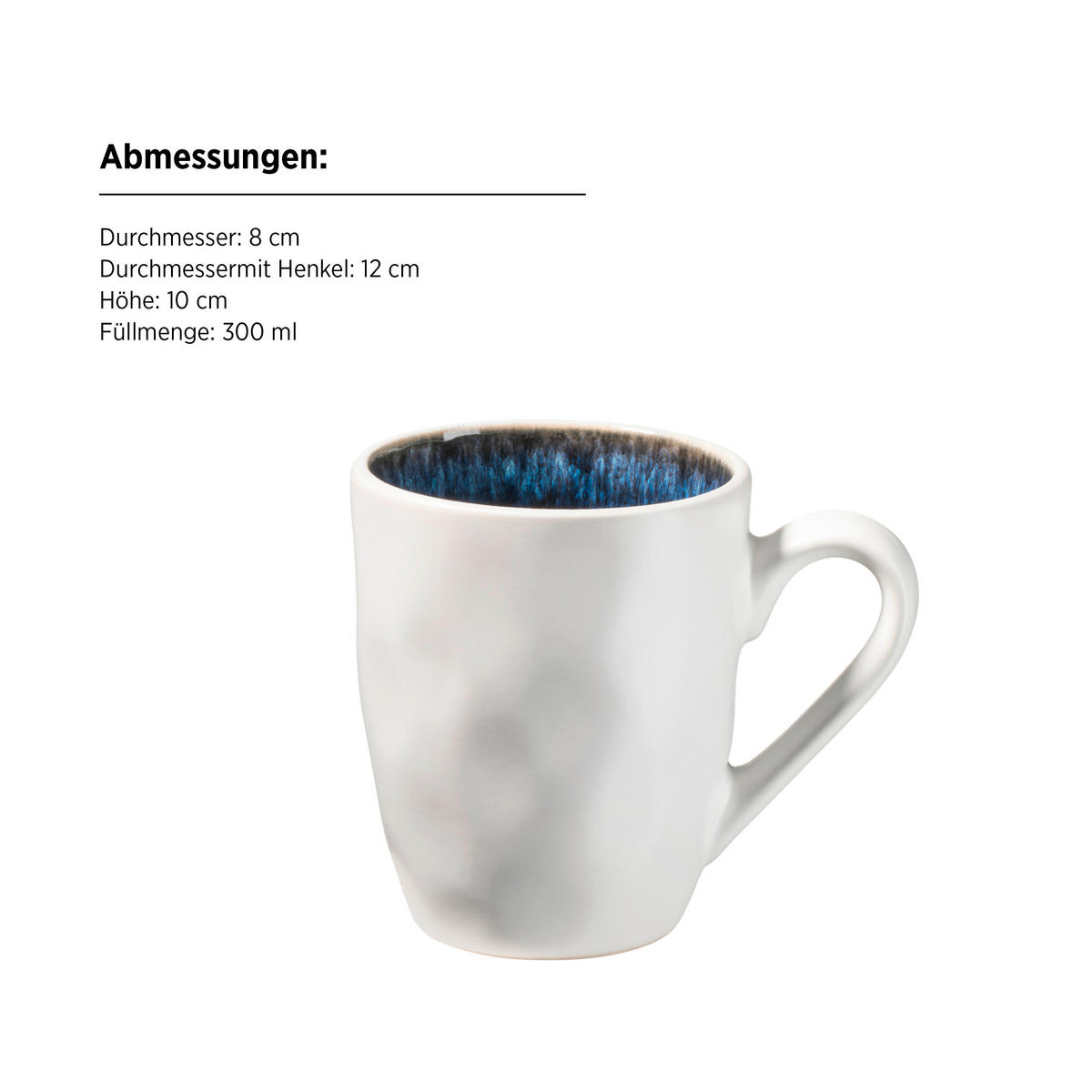 KOMBISERVICE 16-teilig  - Dunkelblau, Basics, Keramik - Mäser