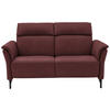 2-SITZER-SOFA in Leder Bordeaux  - Bordeaux/Schwarz, KONVENTIONELL, Leder/Metall (178/103/92cm) - Dieter Knoll