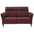 2-SITZER-SOFA Bordeaux Echtleder  - Bordeaux/Schwarz, KONVENTIONELL, Leder/Metall (178/103/95cm) - Dieter Knoll