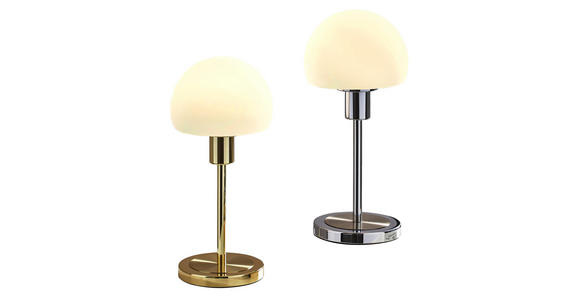 LED-TISCHLEUCHTE - Chromfarben/Nickelfarben, Design, Glas/Metall (30,5cm) - Boxxx