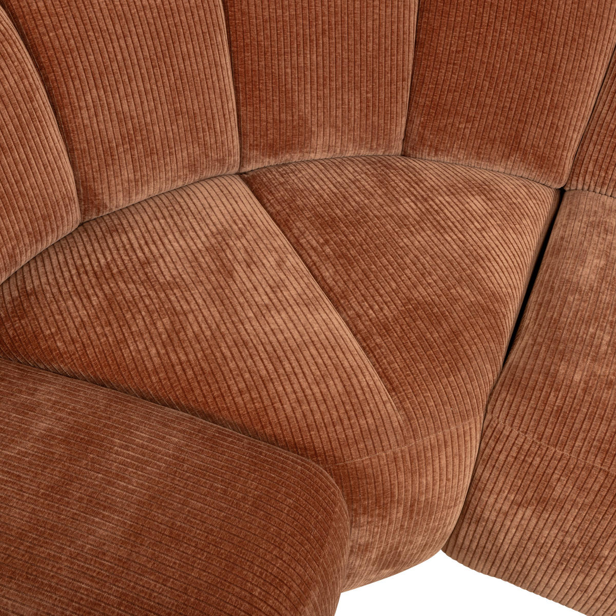 ECKSOFA Mojo Rostfarben gerippt  - Rostfarben, Design, Textil (230/310cm) - Livetastic