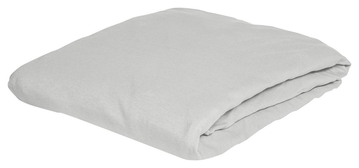 SPANNBETTTUCH Jersey  - Silberfarben, KONVENTIONELL, Textil (150/200cm) - Bierbaum