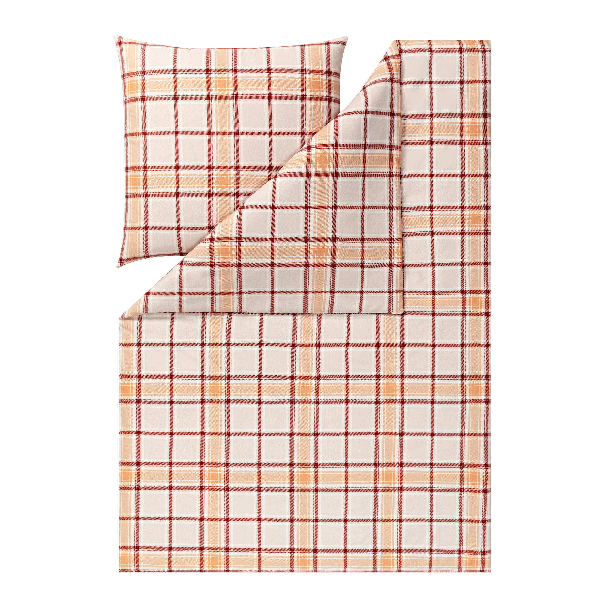 BETTWÄSCHE 2-teilig Impulse Flanell 135/200 cm  - Creme, Design, Textil (135/200cm) - Estella