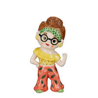 OKRASNA FIGURA ŽENSKE - rumena, Basics, keramika (11/8.5/22.5cm)