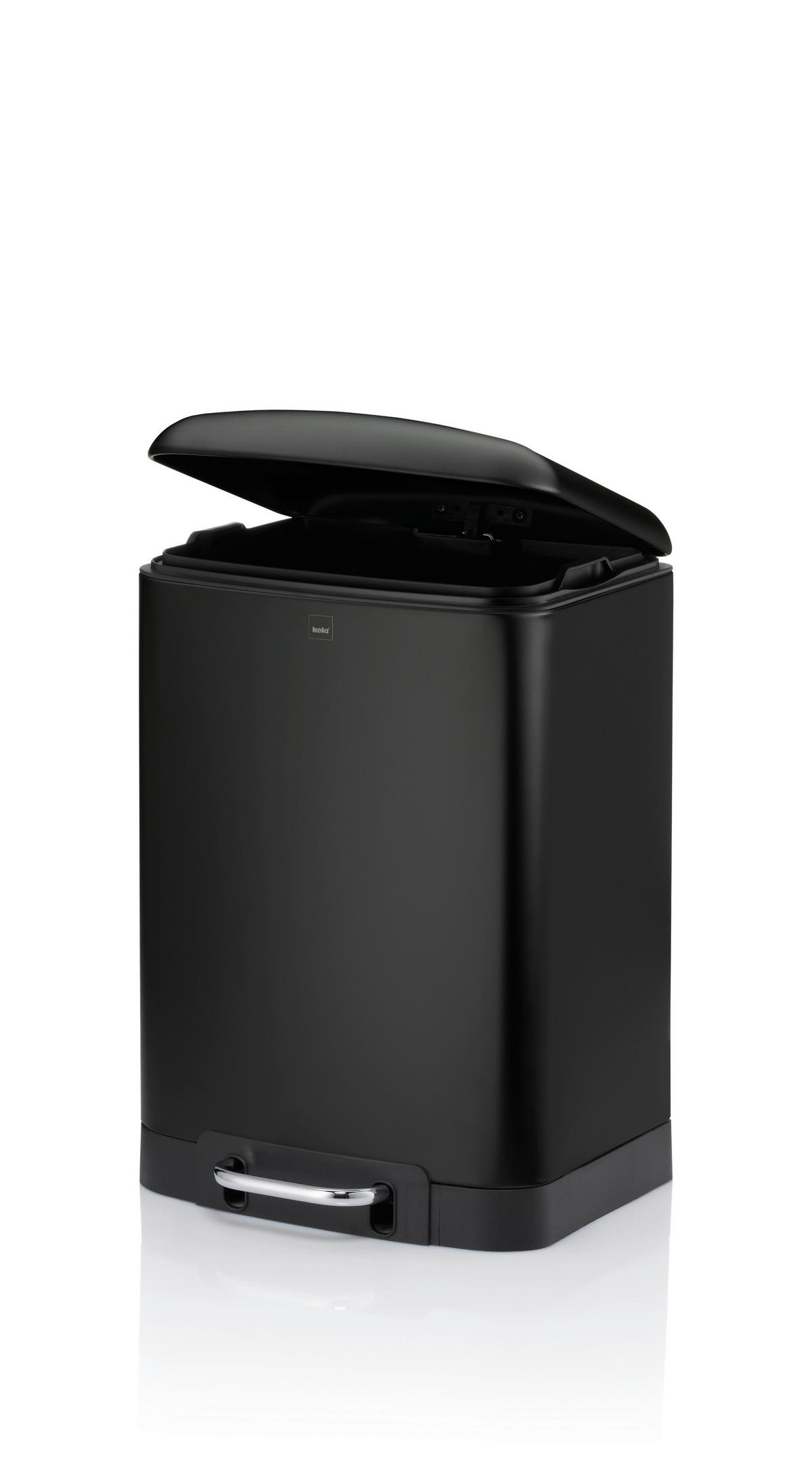TRETEIMER 12 l  Metall  - Schwarz, Basics, Metall (27/23,5/40cm) - Kela