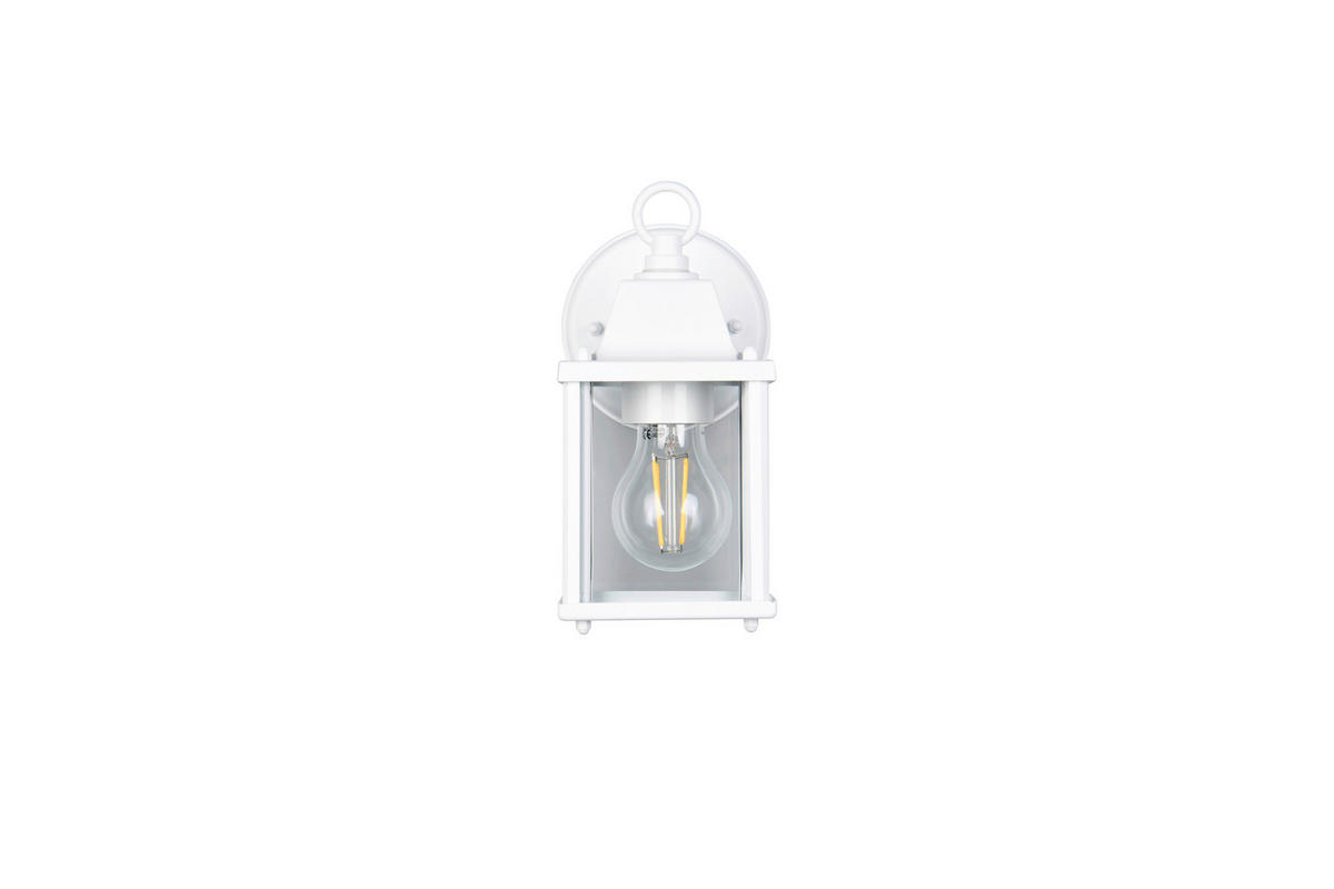 AUßENWANDLEUCHTE 11,5/22,5/14,5 cm   - Klar/Weiß, LIFESTYLE, Glas/Metall (11,5/22,5/14,5cm) - Trio Leuchten