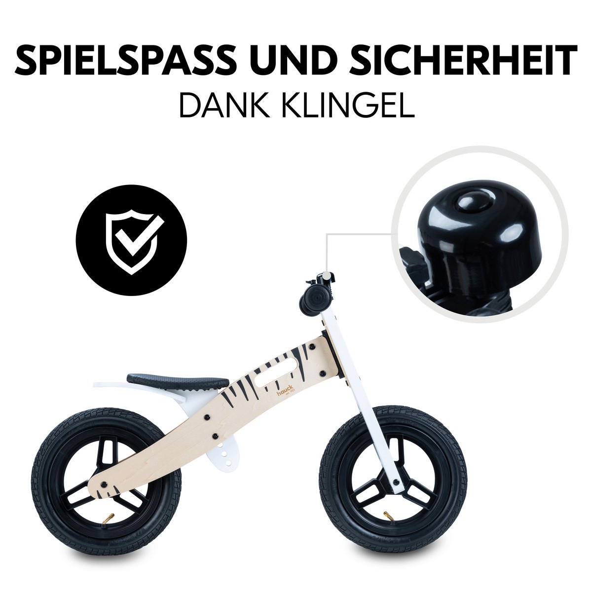 LAUFRAD BALANCE N RIDE  - Schwarz/Weiß, Basics, Holz/Kunststoff (39,5/55/85cm) - Hauck