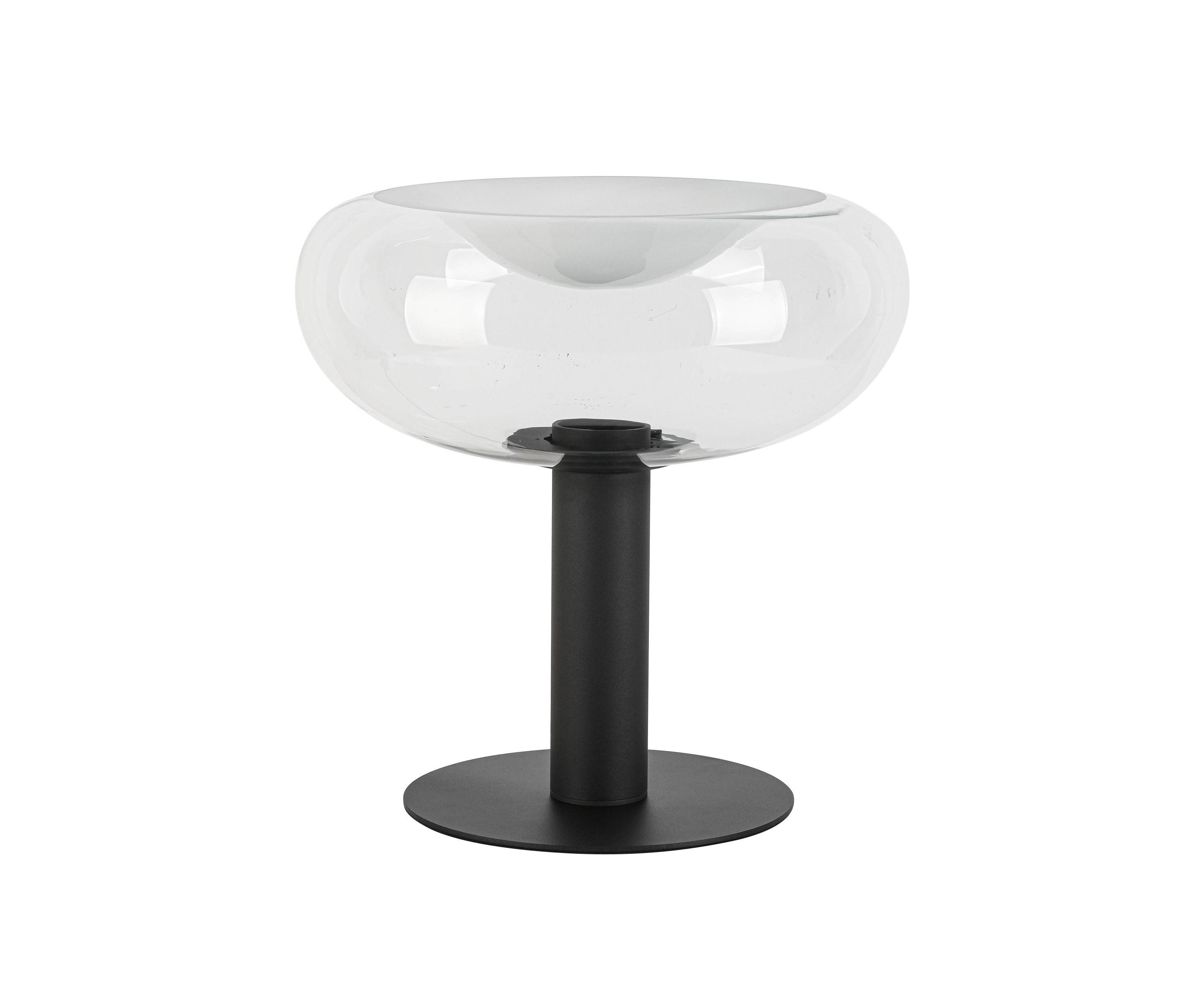 STOLNÍ LAMPA, GU10, 37/37 cm  - černá, Design, kov/sklo (37/37cm) - Dieter Knoll
