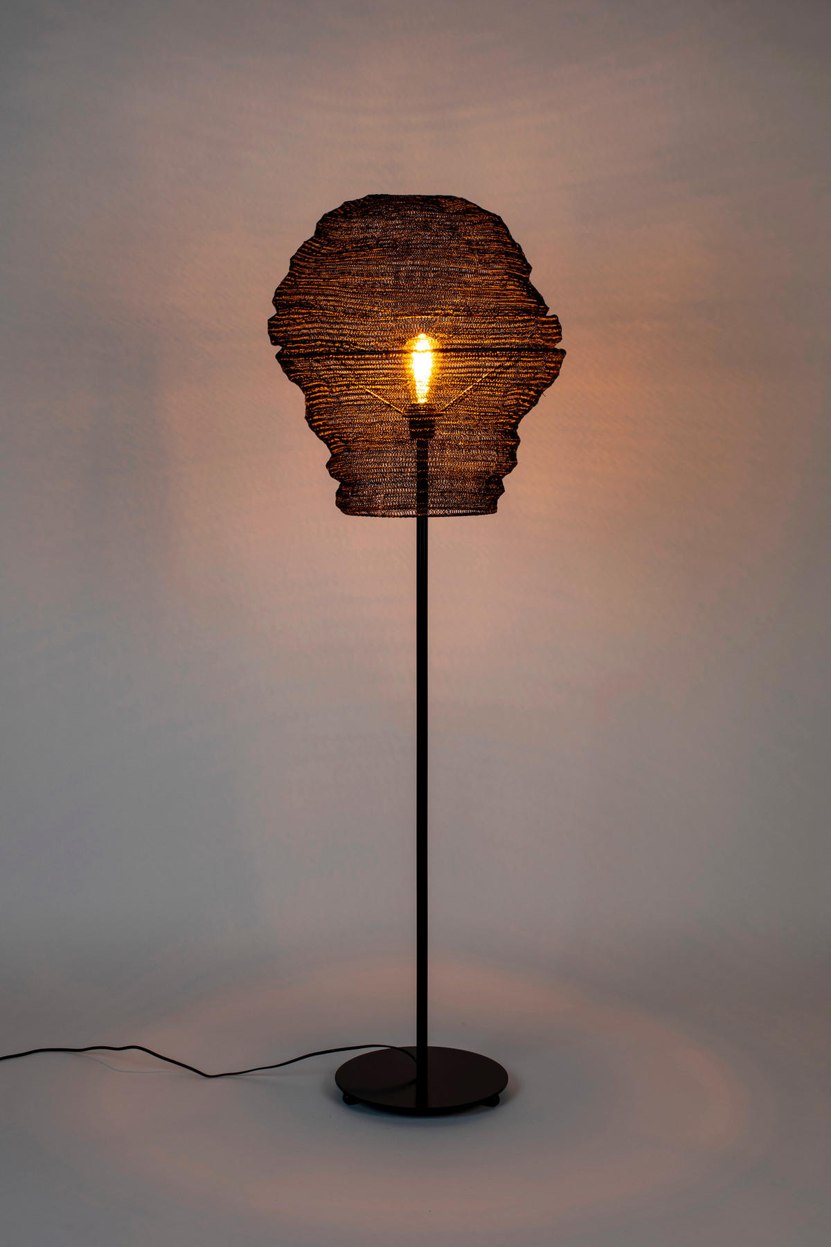 STEHLEUCHTE 51/154 cm    - Schwarz, Design, Metall (51/154cm) - Zuiver
