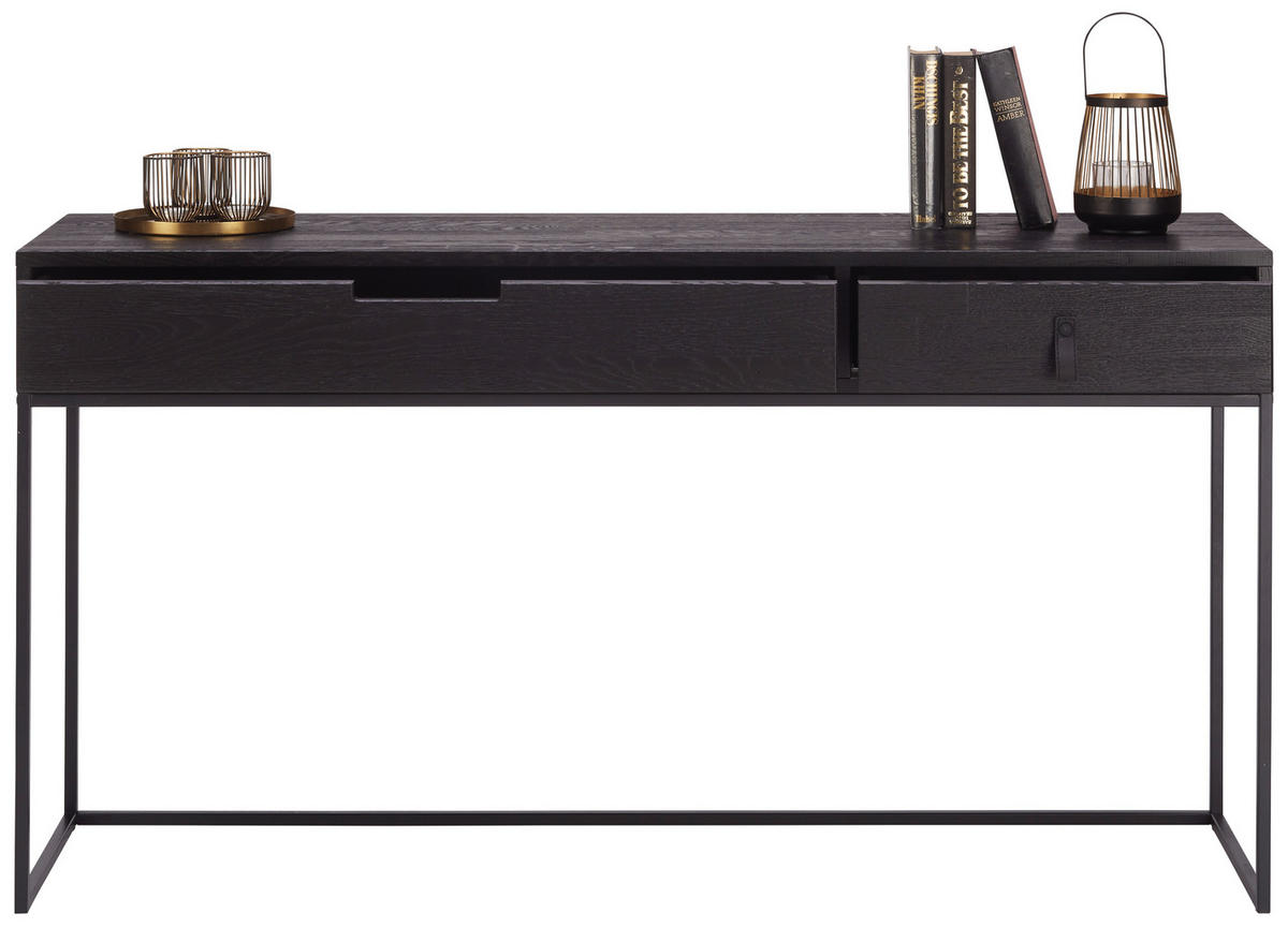 KONSOLENTISCH in Holz, Metall 140/40/74 cm    - Schwarz, Design, Holz/Metall (140/40/74cm) - Livetastic