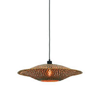 HÄNGELEUCHTE GOOD&MOJO 60/15 cm   - Hellbraun/Schwarz, Natur, Naturmaterialien (60/15cm) - Good & Mojo