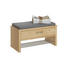 GARDEROBENBANK 85/43/40 cm - Edelstahlfarben/Eichefarben, KONVENTIONELL, Holz/Metall (85/43/40cm) - Novel GARDEROBENBANK 85/43/40 cm - Edelstahlfarben/Eichefarben, KONVENTIONELL, Holz/Metall (85/43/40cm) - Novel